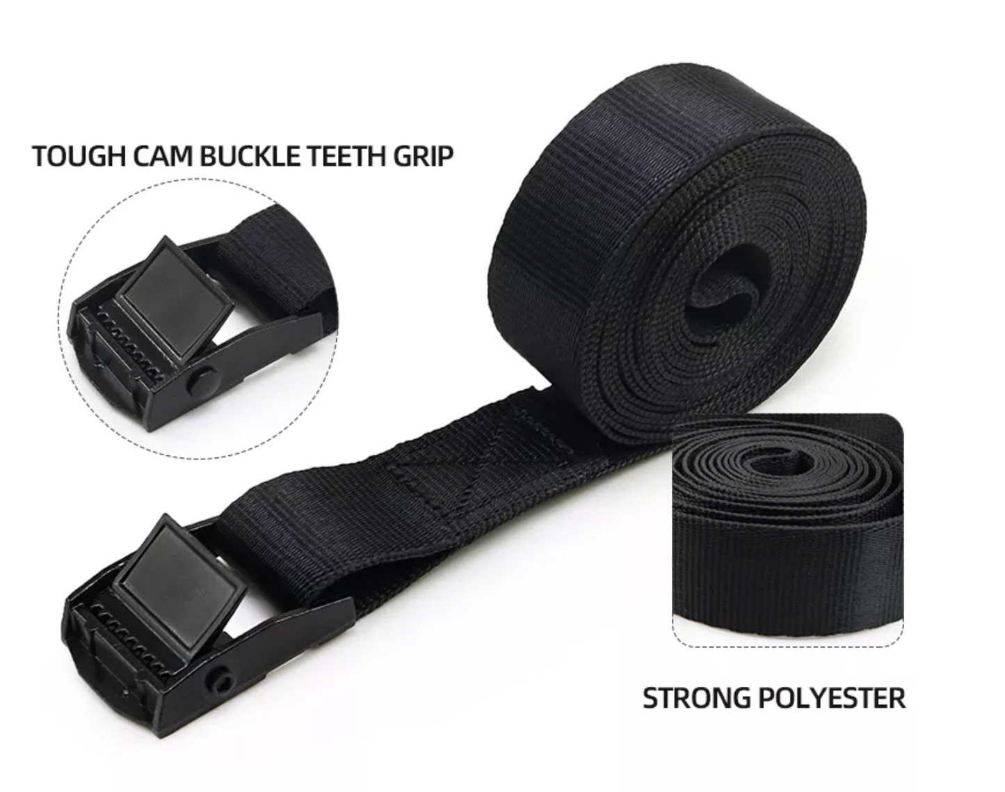 AFM4x4 Cam Buckle Tie Down Straps (2 Pack)