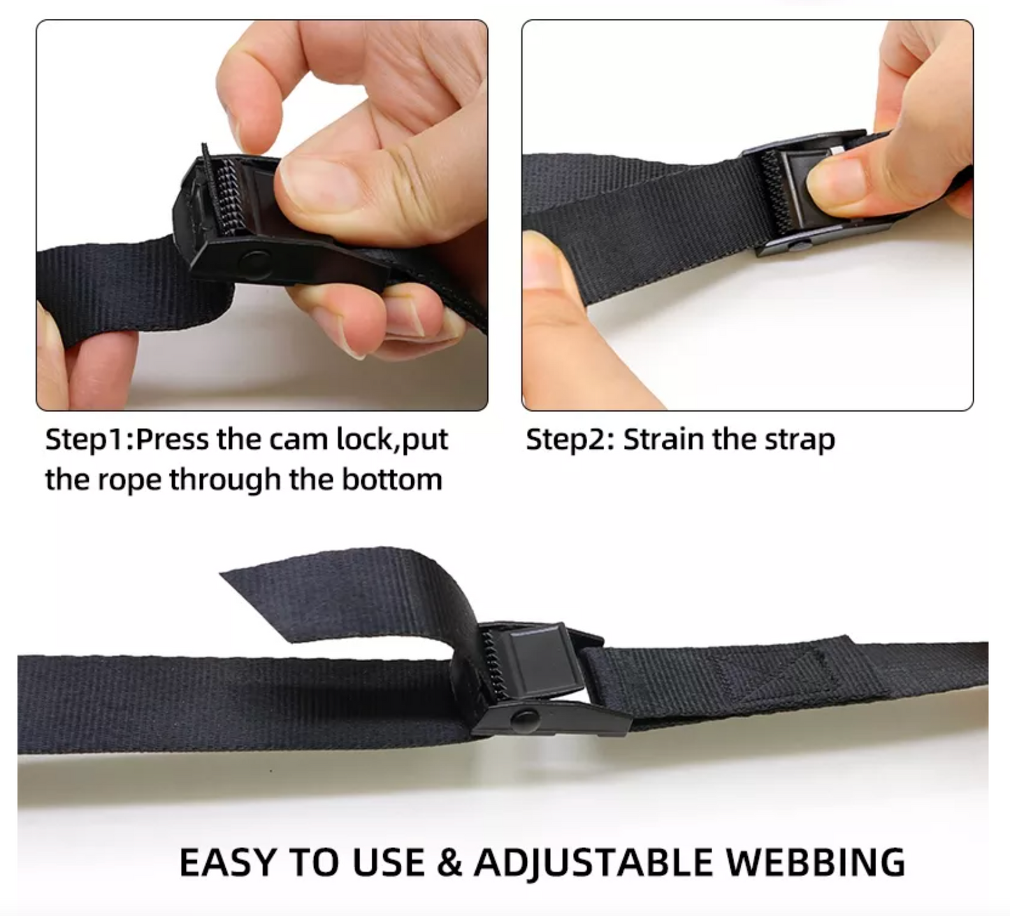 AFM4x4 Cam Buckle Tie Down Straps (2 Pack)